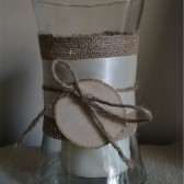 Rustic candle centerpiece