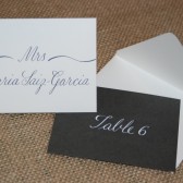 escort cards with mini envelopes