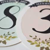 Oval Floral Table Numbers