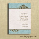Teal Swirl Wedding Invitations
