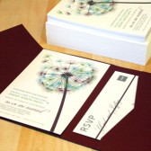 Blowing Dandelion Wedding Invitation