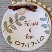 Dotted Leaf Ring Bearer Bowl