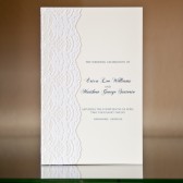 Lace Embellished Wedding Program