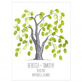 Weeping Willow Thumbprint Tree Guestbook