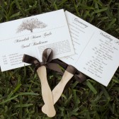 Rustic Tree Themed Wedding Program Fans