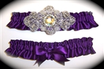 Eggplant Regal Satin Garter