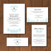 Floral Monogram Invitation Suite