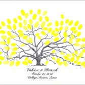 Century Oak Thumbprint Tree Guestbook