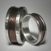 Rustic Wedding Band set