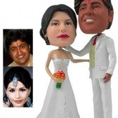 Personalized Cake Topper - White Wedding