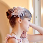 Blush Bridal Fascinator, Wedding Hair Accessories by FancieStrands
