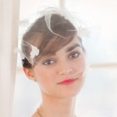 Wedding Veil with Flowers and pearls