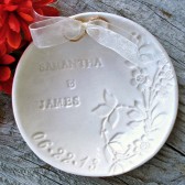 Floral Ring Bearer Bowl - Creamy Natural White