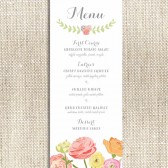 Floral Whimsy Menu Card