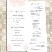 Romantic Flourishes / Printed Program Card
