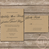 Formal Rustic Kraft Wedding Invitation