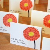 Gerbera Dais Place Cards
