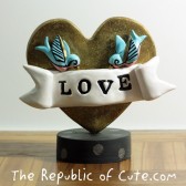 Tattoo Inspired Heart Cake Topper
