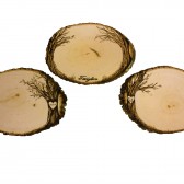 Wedding Tree Slice Guestbook (Set of 3)