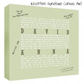 Signature style canvas for wedding ceremony