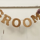Bride and Groom Chair Garland