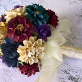 Peacock Inspired Paper flowers Bouquet