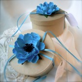 Anemone paper flower favoe box embellishments