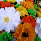 Paper Flower Small Centerpieces - Yellow & orange