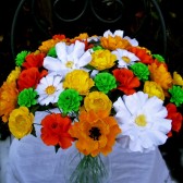 Paper Bouquet - Orange & Yellow