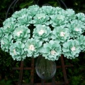 Mint and Cream Paper Flowers