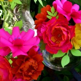 Paper flower cake topper - centerpieces