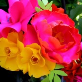 paper flower cake topper - centerpieces