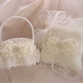 Flower Girl Basket and Pillow Set