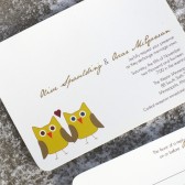 Modern Owl Wedding Invitation