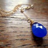 Something Blue Gold Necklace