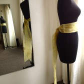 Plant-dyed Green Bridal Sash