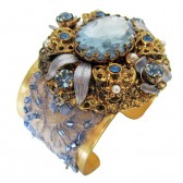 Blue Bridal Cuff