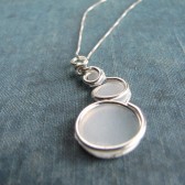 White Bridal Charm UpCycled Plastic