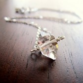 Herkimer Diamond Necklace in Sterling Silver