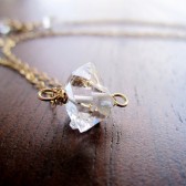 Herkimer Diamond necklace in Gold