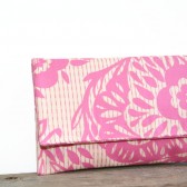 pink floral clutch purse
