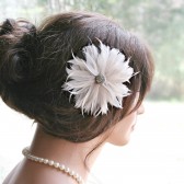 Blush Feather Fascinator