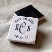 Classic Monogram Save the Date Magnets