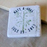 Bamboo Wedding Favors/Save the Date Magnets