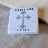 Cross Wedding Favor or Save the Date Magnet
