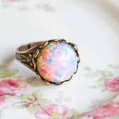 Vintage Pink Opal Ring