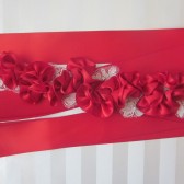 ruffle and lace sash