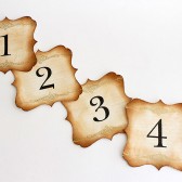 Vintage Inspired Table Number Cards