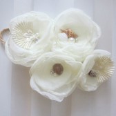 beach wedding ivory chiffon flowers