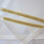 skinny chevron gold beaded sash